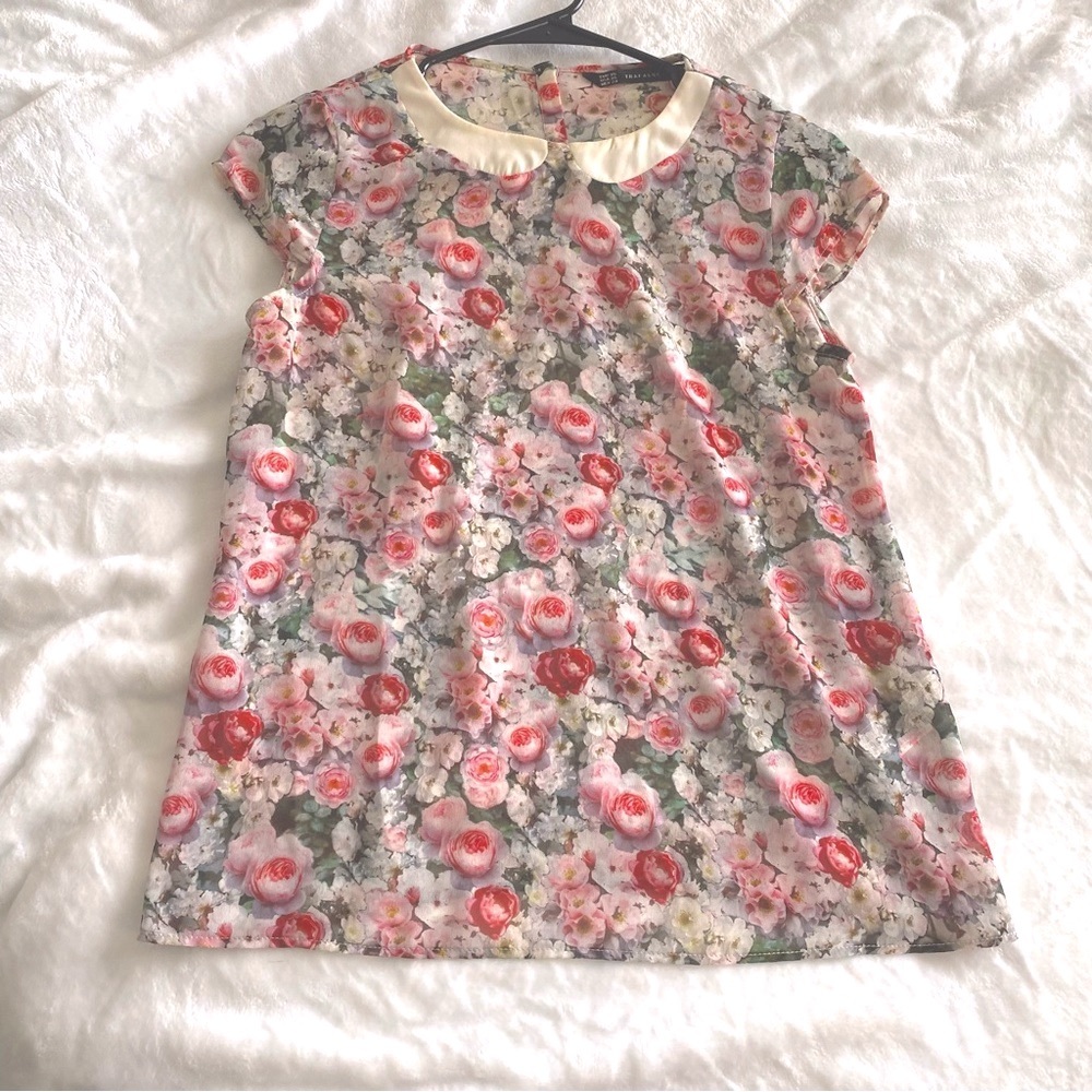 ZARA peter pan collar top